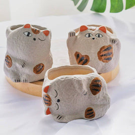 Ceramic Succulent Flower Pot Cartoon Cat - Fun Gifts & More