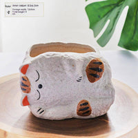 Ceramic Succulent Flower Pot Cartoon Cat - Fun Gifts & More