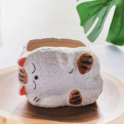 Ceramic Succulent Flower Pot Cartoon Cat - Fun Gifts & More