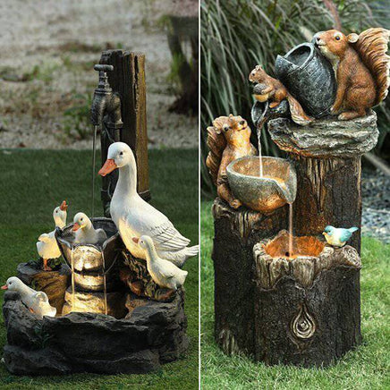 Duck Family Garden Statue Ornament Figurine - Fun Gifts & More