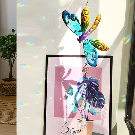 Dragonfly Crystal Pendant Lighting Garden Decoration - Fun Gifts & More