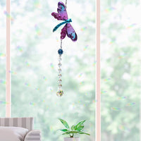 Dragonfly Crystal Pendant Lighting Garden Decoration - Fun Gifts & More