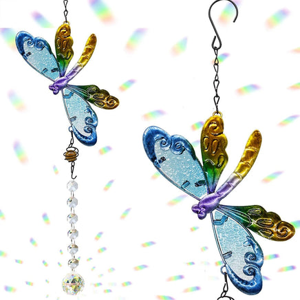 Dragonfly Crystal Pendant Lighting Garden Decoration - Fun Gifts & More