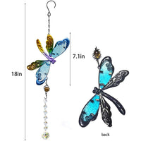 Dragonfly Crystal Pendant Lighting Garden Decoration - Fun Gifts & More