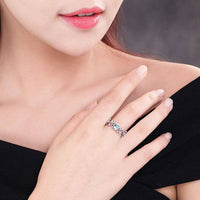 European and American fashion zircon jewelry Princess engagement ring - Fun Gifts & More