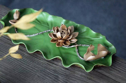 Ceramic Incense Tray Backflow Saucer - Fun Gifts & More