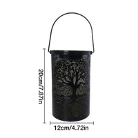 Garden Wrought Iron Cylindrical Solar Lamp - Fun Gifts & More