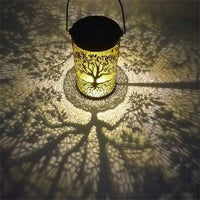 Garden Wrought Iron Cylindrical Solar Lamp - Fun Gifts & More