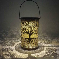 Garden Wrought Iron Cylindrical Solar Lamp - Fun Gifts & More