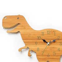 Wooden cartoon dinosaur wall clock - Fun Gifts & More