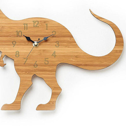 Wooden cartoon dinosaur wall clock - Fun Gifts & More