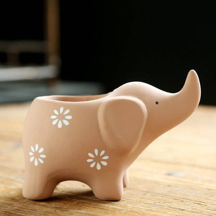 Ceramic Creative Elephant Cute Succulent Flower Pot - Fun Gifts & More