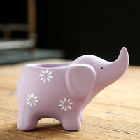 Ceramic Creative Elephant Cute Succulent Flower Pot - Fun Gifts & More