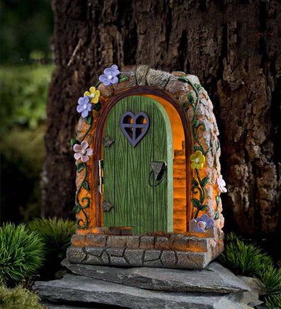 Miniature Fairy Garden Solar Stone Gate - Fun Gifts & More