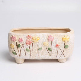 Plain Burning Hand-painted Flower Pot Succulent Bonsai Small Wholesale Stoneware Ceramic Flower Pot - Fun Gifts & More