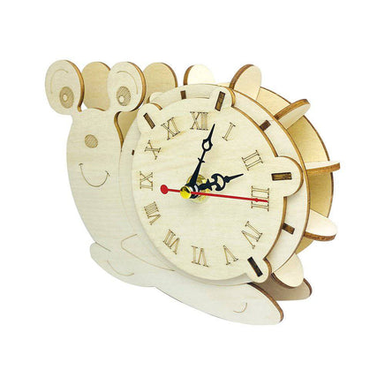 3D Jigsaw Toy Wooden Snail Clock - Fun Gifts & More