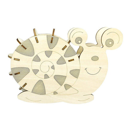 3D Jigsaw Toy Wooden Snail Clock - Fun Gifts & More