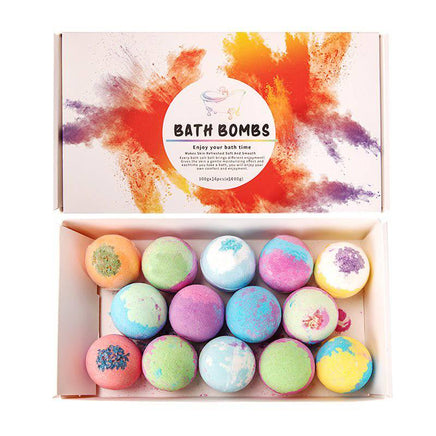 Bath Bombs 14 Pieces Of Explosive Salt Ball Gift Box With Various Fragrance Bath Balls Bubble Bath Bomb for Women - Fun Gifts & More