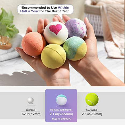 Bath Bombs 14 Pieces Of Explosive Salt Ball Gift Box With Various Fragrance Bath Balls Bubble Bath Bomb for Women - Fun Gifts & More