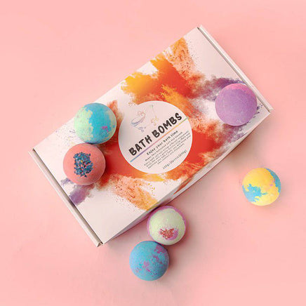 Bath Bombs 14 Pieces Of Explosive Salt Ball Gift Box With Various Fragrance Bath Balls Bubble Bath Bomb for Women - Fun Gifts & More