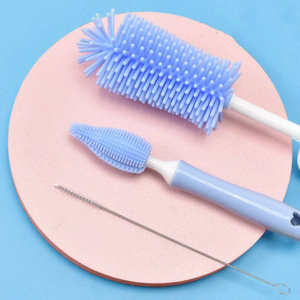 Baby Silicone Baby Bottle Brush Straw Scrubbing Baby Bottle Brush Cleaning - Fun Gifts & More