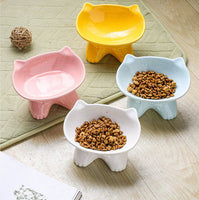 Cute cat bowl with bow and paws - Fun Gifts & More