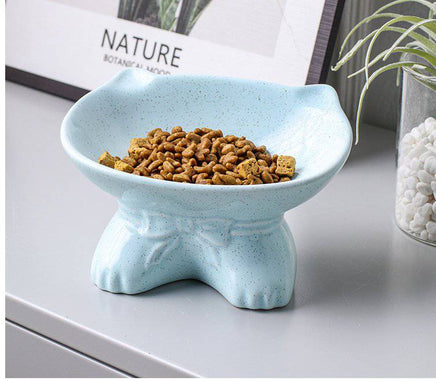 Cute cat bowl with bow and paws - Fun Gifts & More