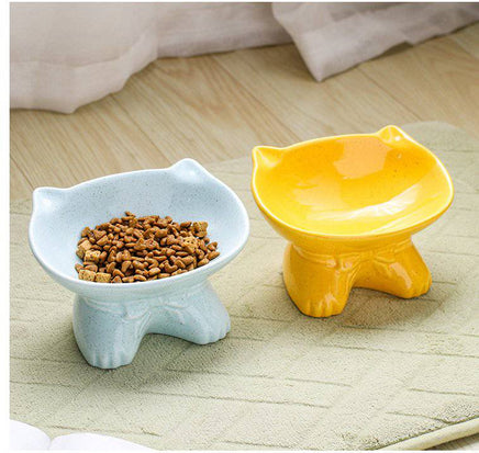 Cute cat bowl with bow and paws - Fun Gifts & More