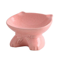 Cute cat bowl with bow and paws - Fun Gifts & More