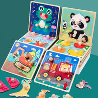 Children Jigsaw Puzzle Grasping Exercise Wooden Toy - Fun Gifts & More