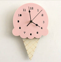 Ice Cream Clock Cartoon Mute Clock Wall Decoration - Fun Gifts & More