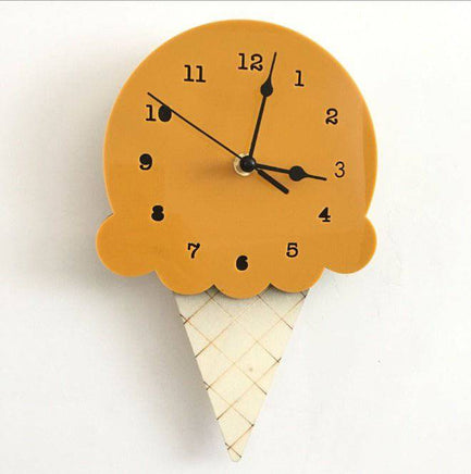 Ice Cream Clock Cartoon Mute Clock Wall Decoration - Fun Gifts & More