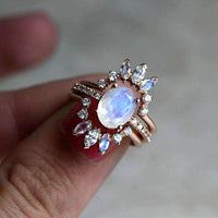 Hot Sale Inlaid Zircon Ring Cross-border E-commerce Fashion Female Ring Set - Fun Gifts & More