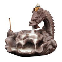 Purple Sand Dragon Backflow Smoke Incense Burner Tower Incense Sandalwood Incense Burner Aromatherapy Burner Home Office Decoration - Fun Gifts & More