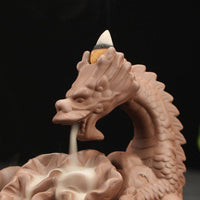 Purple Sand Dragon Backflow Smoke Incense Burner Tower Incense Sandalwood Incense Burner Aromatherapy Burner Home Office Decoration - Fun Gifts & More