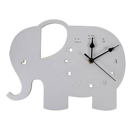 Nordic Home Elephant Cartoon Silent Clock Wall Decoration - Fun Gifts & More