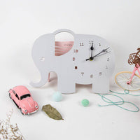 Nordic Home Elephant Cartoon Silent Clock Wall Decoration - Fun Gifts & More