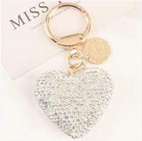 Creative Fashion Rhinestone Heart Keychain Pendant - Fun Gifts & More