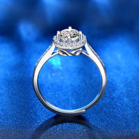 S925 Sterling Silver Round Bag Moissanite Princess Ring - Fun Gifts & More