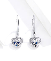 S925 Sterling Silver Stud Earrings Hollow Heart Shaped Earrings - Fun Gifts & More