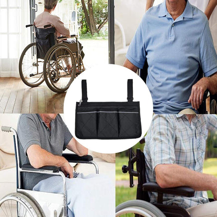 Outdoor Wheelchair Side Pouch Storage Bag Armrest Pocket Organizer Holder Pack - Fun Gifts & More