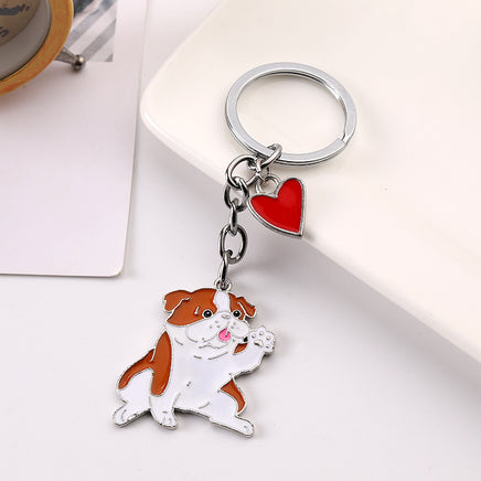 American Cute Fashion Pet Waving Dog Keychain Pendant - Fun Gifts & More