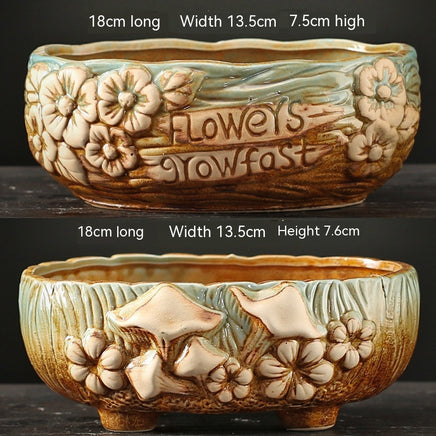 Large Succulent Flower Pot Ceramic - Fun Gifts & More