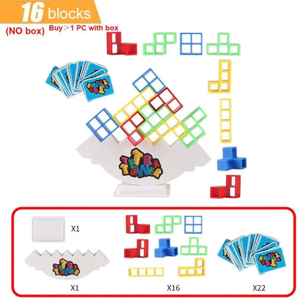 Stacking Blocks Tetra Tower Balance Game - Fun Gifts & More