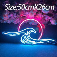 Neon Sign Mountain and Flow Water Led Lamp - Fun Gifts & More