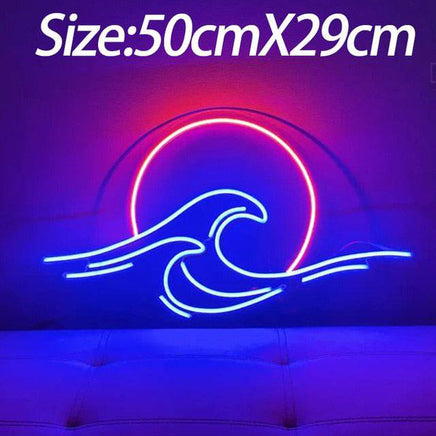 Neon Sign Mountain and Flow Water Led Lamp - Fun Gifts & More