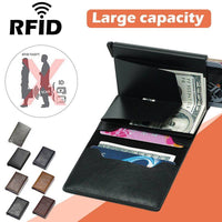 Card Holder Wallet Anti-theft Brush Design - Fun Gifts & More