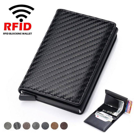 Card Holder Wallet Anti-theft Brush Design - Fun Gifts & More