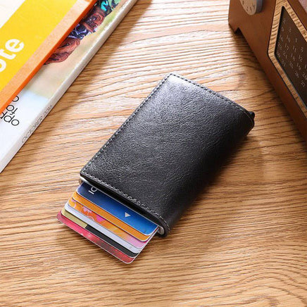 Card Holder Wallet Anti-theft Brush Design - Fun Gifts & More