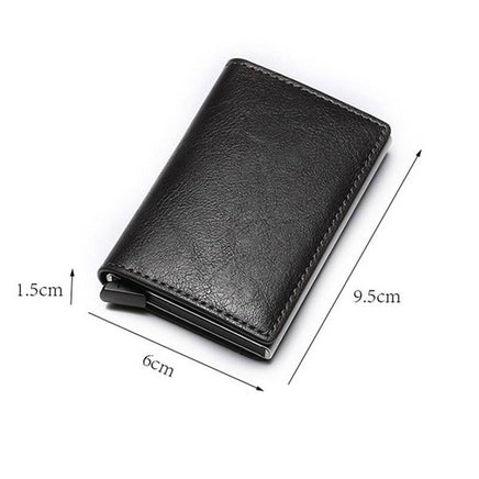 Card Holder Wallet Anti-theft Brush Design - Fun Gifts & More